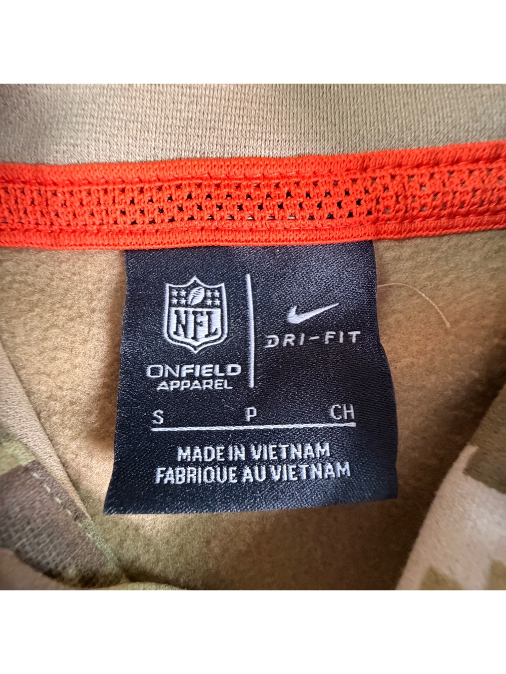 Nike Baltimore Ravens Salute To Service Hoodie Mens S Tan Camo NFL Pullover - Picture 5 of 9